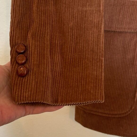 Vintage Mens Corduroy Lapel Blazer 37R Two Buttons Leisure Sport Coat Jacket - Picture 4 of 15